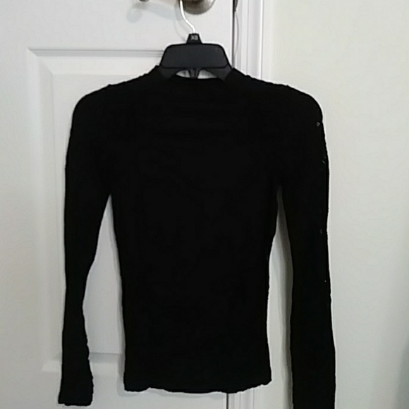 bebe Tops - Bebe blk lace shirt